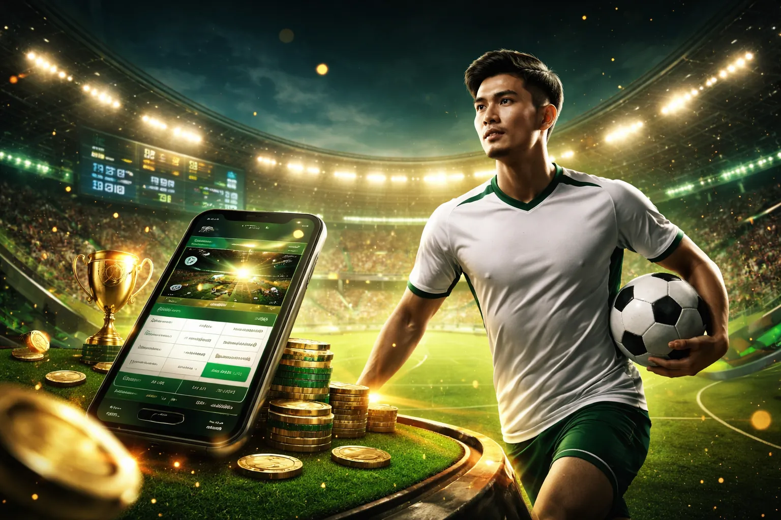 Hình ảnh nền đăng nhập 1xBet với các trò chơi cá cược sôi động